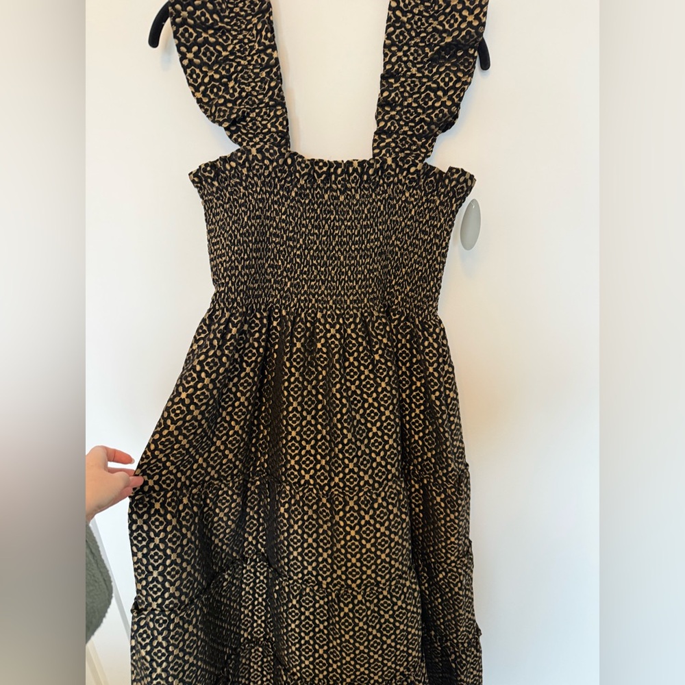 Hill House home Ellie Nap dress metallic brocade size L NWT - Picture 3 of 5